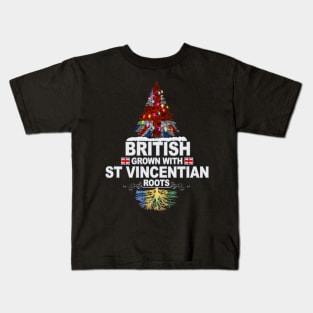 British Grown With Saint Vincentian Roots - Gift for Saint Vincentian With Roots From St Vincent And The Grenadines Kids T-Shirt